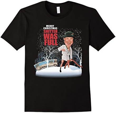 Men's Gift Merry Christmas Shitter Was Full T Shirt XL Black