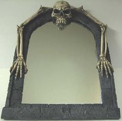Creepy Gothic Skeleton Wall Mirror Skull Bones