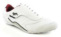 Lonsdale "Caspian" Mens Velcro Fastening Low Profile Training Shoes - White/Black/Red