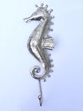 Tropical Seahorse Metal Hook Key Rack Wall Decor