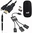 EEEKit 4in1 Starter Kit for ASUS Transformer Book T100HA T100TA T200TA T100CHI, Micro HDMI Cable,Micro USB Host OTG Hub Adapter, 2.4G Mouse, Stylus