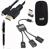 EEEKit 4in1 Starter Kit for ASUS Transformer Book T100HA T100TA T200TA T100CHI, Micro HDMI Cable,Micro USB Host OTG Hub Adapter, 2.4G Mouse, Stylus