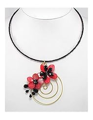 Flower Choker Necklace In Brass