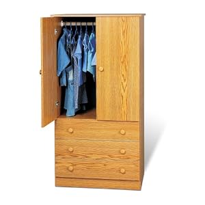 Prepac Oak Juvenile Wardrobe