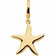 Yellow Gold Fashion Starfish Charm
