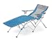 Gelert Tobago Stl Lounger (Fabric Arms) Drinks Holder Summer Berry