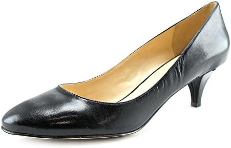 Nine West Swaymeso Womens Size 6.5 Black Leather Pumps Heels Shoes