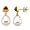 14K White Gold Paspaley South Sea Cultured Pearl and Citrine Earrings - 12.00mm