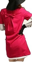 Above the Knee General Print Short Sleeves Cashmere Mini Dress 