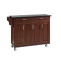 Granite Top Create-A-Cart - Black (35.5Hx48Wx17.5D")