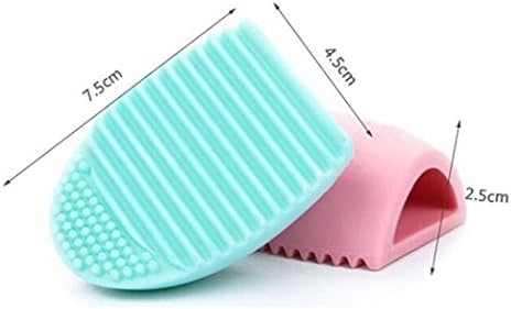 SCRUB SHELL TM Makeup Silicone Brush Cleaner Scrubber 5 COLORS Tool Foundation Cosmetic Brush Cleaning Tool Washing Glove Cleansing Face Brush Makeup Treatment Tool BrushEgg