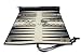 Luxury Leather Backgammon Set in Black/Grey with METAL Stones