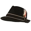 Godfather Summer Feather Fedora Trilby Hat Black L/XL