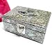Silver J Handmade wooden mother of pearl jewellery box, oriental jewelry case with mirror, Yijo Diap