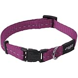 Rogz Utility Small 3/8-Inch Reflective Nitelife Dog Collar, Pink