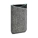 DICOTA Loev Sleeve schuetzendes Case mit Lederdetails fuer iPhone 4 HTC Wildfire Nokia N8 uvm. Aussenmasse 80x124x3mm schwarz/blau