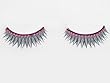 PINK Rhinestone False Eyelashes Long Black Criss Cross Glue Included