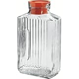 Anchor Hocking Bistro Glass Pitcher with Tangerine Stopper, 2 Quart