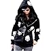 Meilaier Womens Fashion Skull Hoodies Outwear Zip Up Hooded Coats Jackets