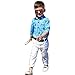 FEITONG 1Set Kids Baby Boys Long Sleeve T-Shirt Tops+Trousers+Belt (4T / 4Years)