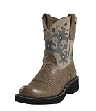 ARIAT Gem baby Fatbaby ProBaby Western Riding Cowboy Boots 8.5 Womens Tan Perlized Lizard Ivory