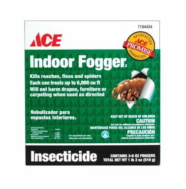 SPECTRUM 7194434 ACE INDOOR CYPERMETHRIN FOGGER 6 Oz (PACK OF 12)