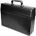Mancini Black Leather Attache Case 4-5"
