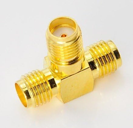 2pcs RF coaxial coax adapter SMA female T connectors