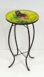 Monarch with Flower Round Glass Table Monarch with Flower Round Glass Table