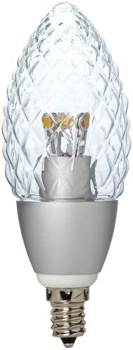 LED 5 Watt Faceted Design Crystal Candelabra Light Bulb