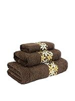 Flor De Algodón Juego De Toallas Krizan (Chocolate)