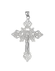 Clevereves 14K White Gold Pendant Cross 11.1 - Gram(s)