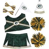 Build-A-Bear Workshop Green Bay Packers Cheerleader Uniform 6 pc.