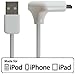 RND Apple Certified 30 Pin Right Angle Cable for iPad iPhone 4 iPod Classic (6 feet/White)