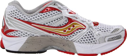 Saucony Women 'ProGrid Guide 5' Running Shoes, White/Red/Gold Size- 5