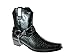 Alfa Men's M1734 Faux Snake Skin Western Cowboy Boots w/ Belted Chain