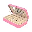 "Renee" Mele Sueded Jewelry Box with 24 Sections, Pink "Renee" Mele Sueded Jewelry Box with 24 Sections, Pink