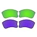 ACOMPATIBLE Replacement Polarized Emerald Green and Purple Lenses for Oakley Flak Jacket XLJ