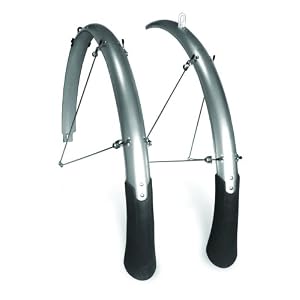 Planet Bike Cascadia Front and Rear Bicycle Fender Set with Mud Flaps by