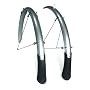 Planet Bike Cascadia Hybrid Front and Rear Bicycle Fender Set with 130mm Mud Flaps (45mm Wide)