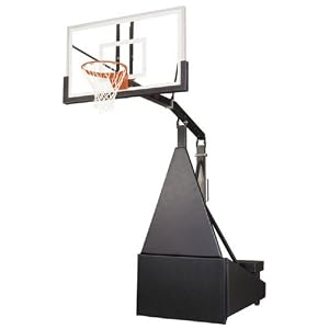 First Team Storm Pro Portable Basketball Hoop with 60 Inch Glass Backboard by 