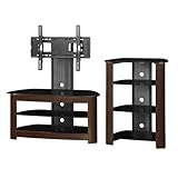 WE Furniture 42-Inch TV Stand and Component Stand Combo, Espresso