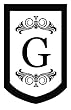 Monogram Regalia Garden Size Flag - G Monogram Regalia Garden Size Flag - G
