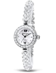 Women Fashion Watch with Crystal in 18K White Gold Plated Stainless Steel (128912)