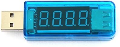 LBRNO Blue Color Digital Portable LCD USB 2.0 Current and Voltage Meter Tester for iPad iPhone 4 4S 5S 6/6 Plus Smartphone Tablet Gadget Charging Status