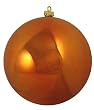 Shiny Burnt Orange Commercial Shatterproof Christmas Ball Ornament 6" (150mm)