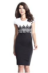 Polyester Lace Cap Sleeves Sleeveless Dropped   Waistline Bandeau Neck Round Neck Bodycon Dress/Evening Dress/Midi Dress 