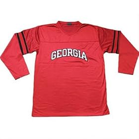 NEW NCAA Georgia mens red jersey Long Sleeve