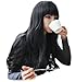 BERON 26 Inches Long Wig Long Wavy Wigs with Bangs for Daily and Party