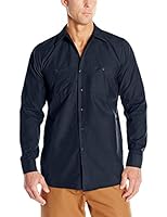 Red Kap Men's Long-Sleeve Stripe Work Shirt